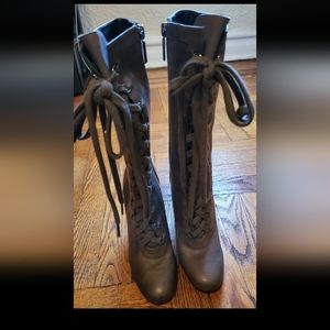 Karl Lagerfeld leather boots Sz 6